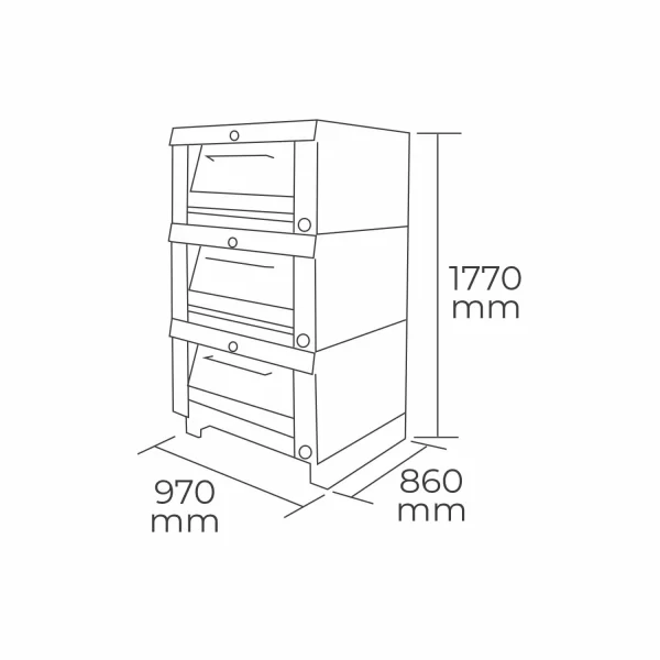 Horno 3 Cámaras Bajas