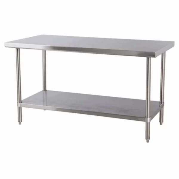 Mesón Central de Acero Inoxidable 180x60x85cm