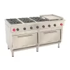 Cocina 6 platos, 2 hornos, plancha churrasquera grande