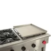 Cocina 6 platos, 2 hornos, plancha churrasquera grande