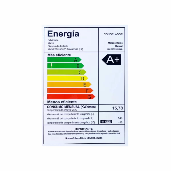 Congelador Dual tapa dura 145 Lts